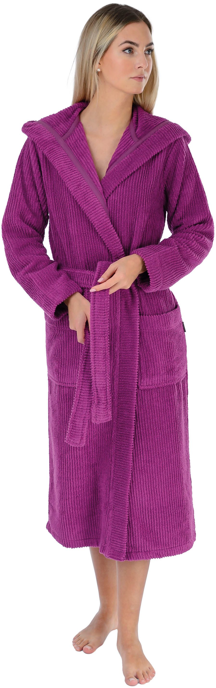 Wewo fashion Damenbademantel 4002, Langform, Walkfrottier, günstig online kaufen