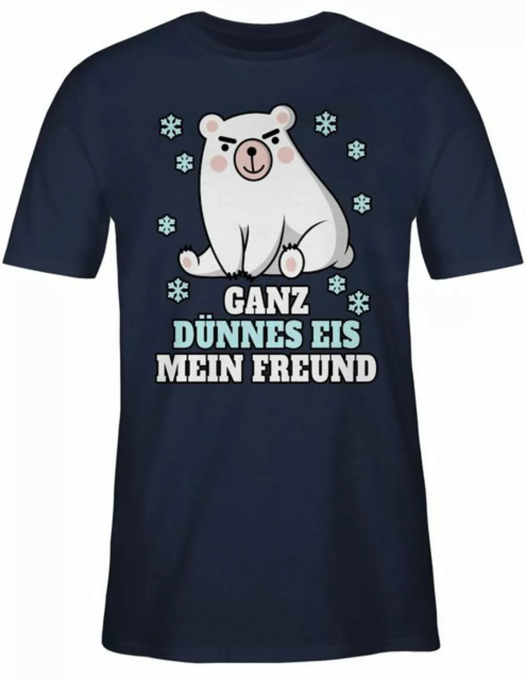 Shirtracer T-Shirt Ganz dünnes Eis mein Freund Sprüche Statement mit Spruch günstig online kaufen