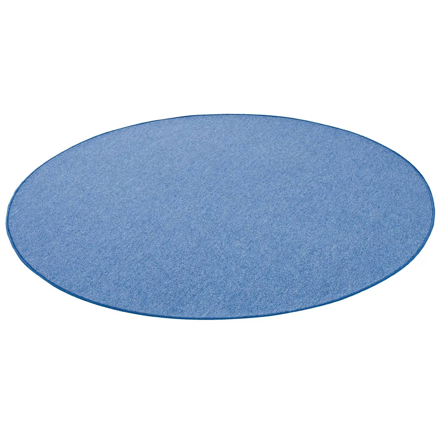 Snapstyle Feinschlingen Velour Teppich Strong Blau 133cm Rund günstig online kaufen