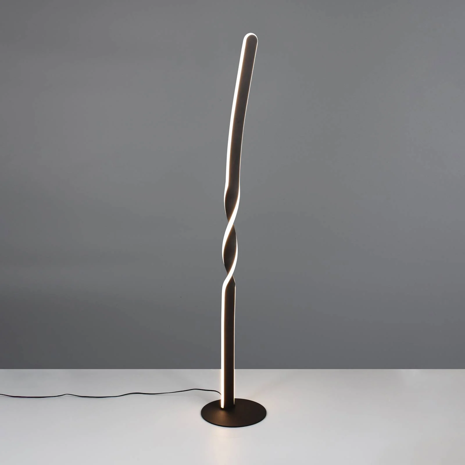 LED-Stehleuchte Ginko, schwarz matt, Metall, Höhe 110 cm günstig online kaufen
