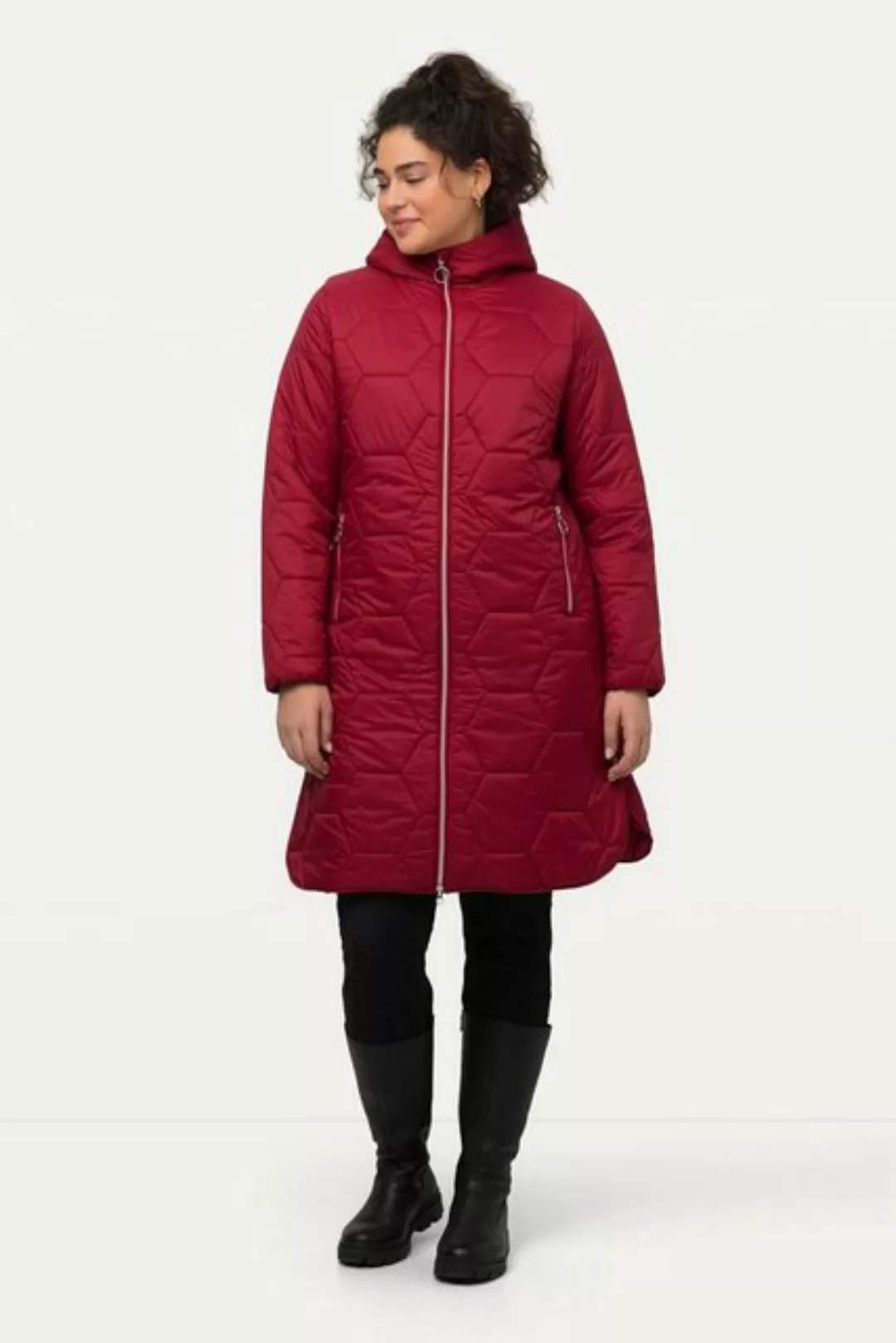 Ulla Popken Steppjacke HYPRAR Steppjacke seitliche Druckknöpfe günstig online kaufen