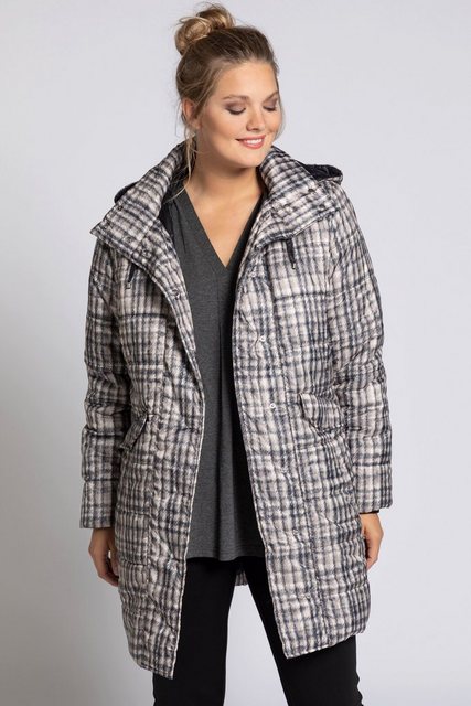 Ulla Popken Funktionsjacke Winterjacke Karo-Design Westen-Einsatz Sympatex günstig online kaufen