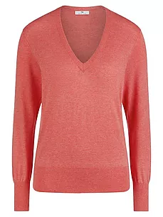 V-Pullover Peter Hahn rot günstig online kaufen