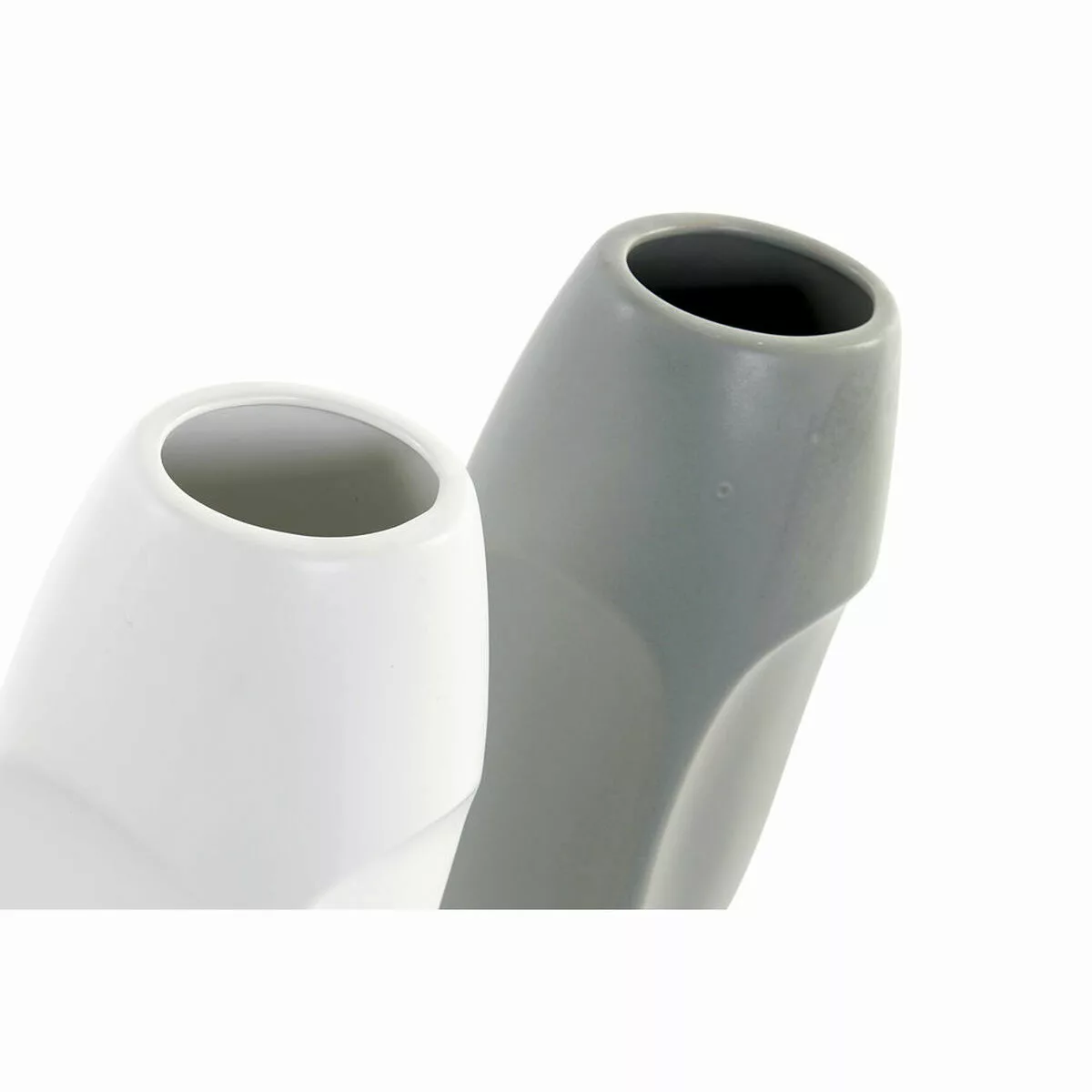 Vase Dkd Home Decor Aus Keramik Grau Weiß (11 X 11 X 26.8 Cm) (2 Pcs) günstig online kaufen