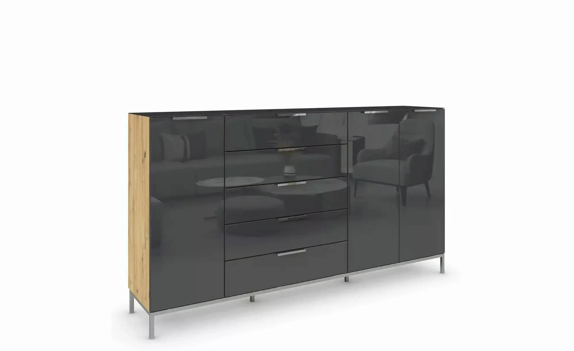 Highboard ¦ holzfarben ¦ Maße (cm): B: 199 H: 110 Kommoden & Sideboards > H günstig online kaufen