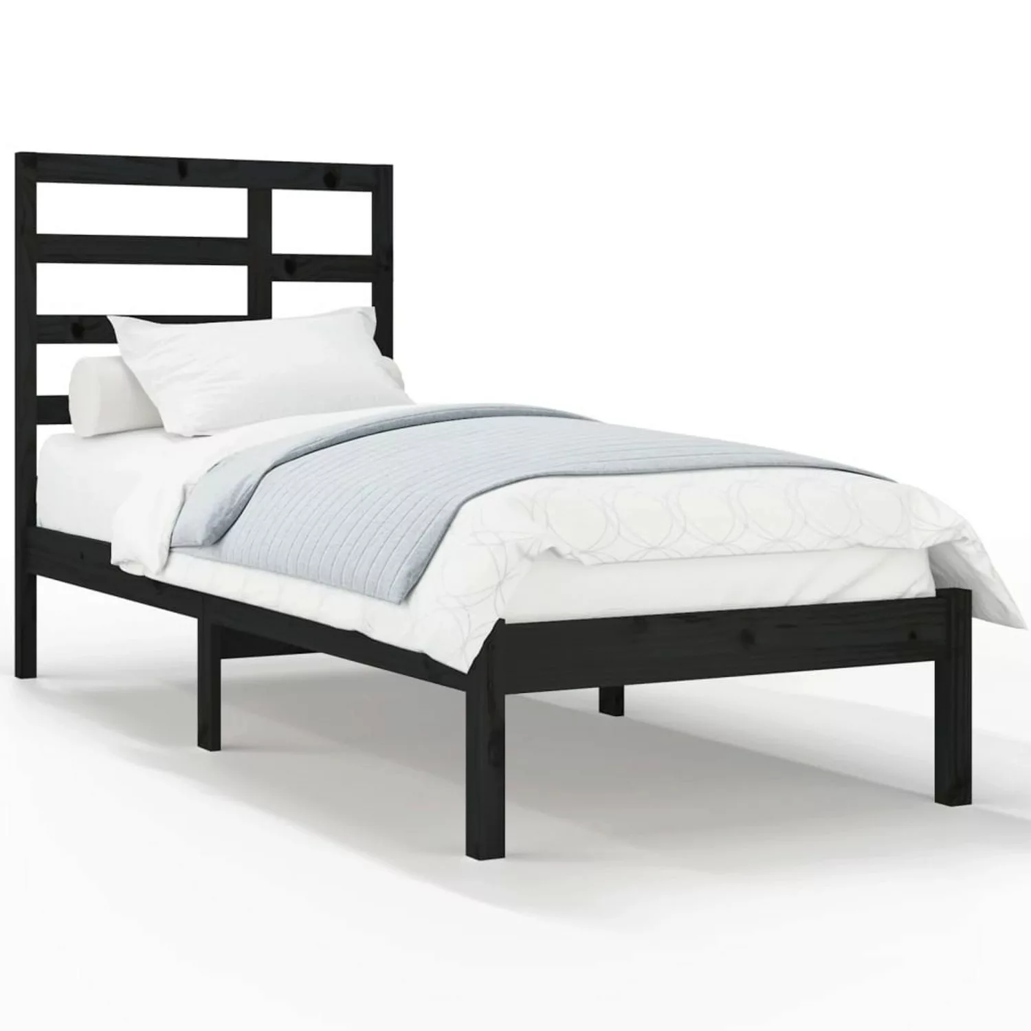 Vidaxl Massivholzbett Schwarz 75x190 Cm 2ft6 Small Single günstig online kaufen