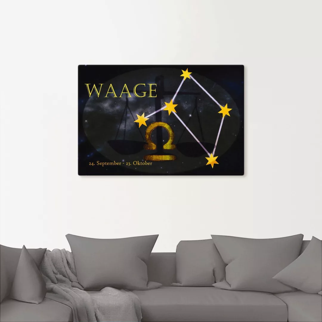 Artland Wandbild »Sternzeichen - Waage«, Bilder von Sternzeichen, (1 St.), günstig online kaufen