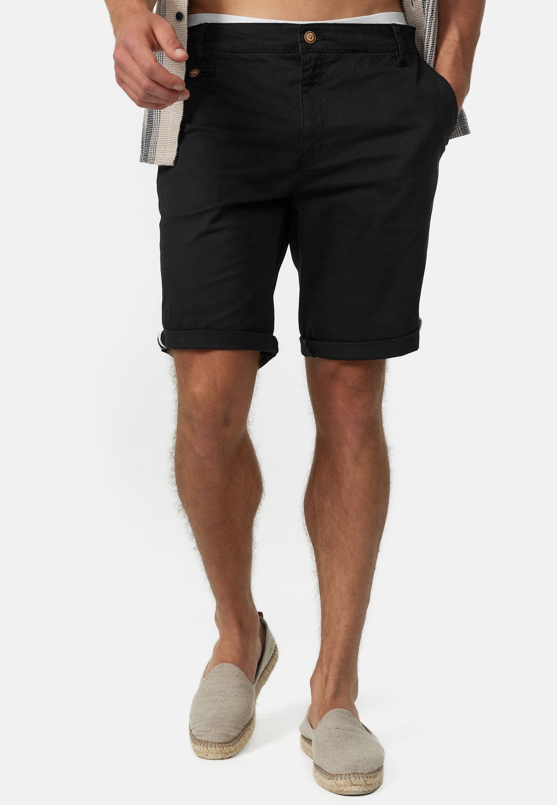 Indicode Chinoshorts Creel aus elastischer Baumwoll-Qualität günstig online kaufen