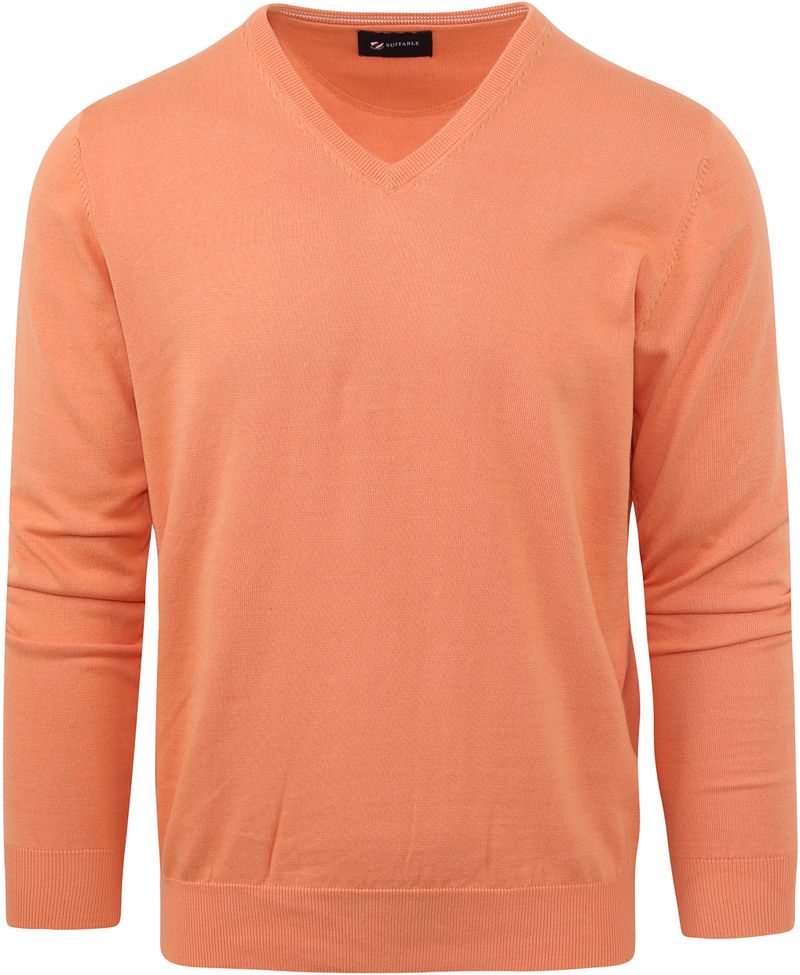 Suitable Pullover Vini V-Ausschnitt Orange - Größe 3XL günstig online kaufen