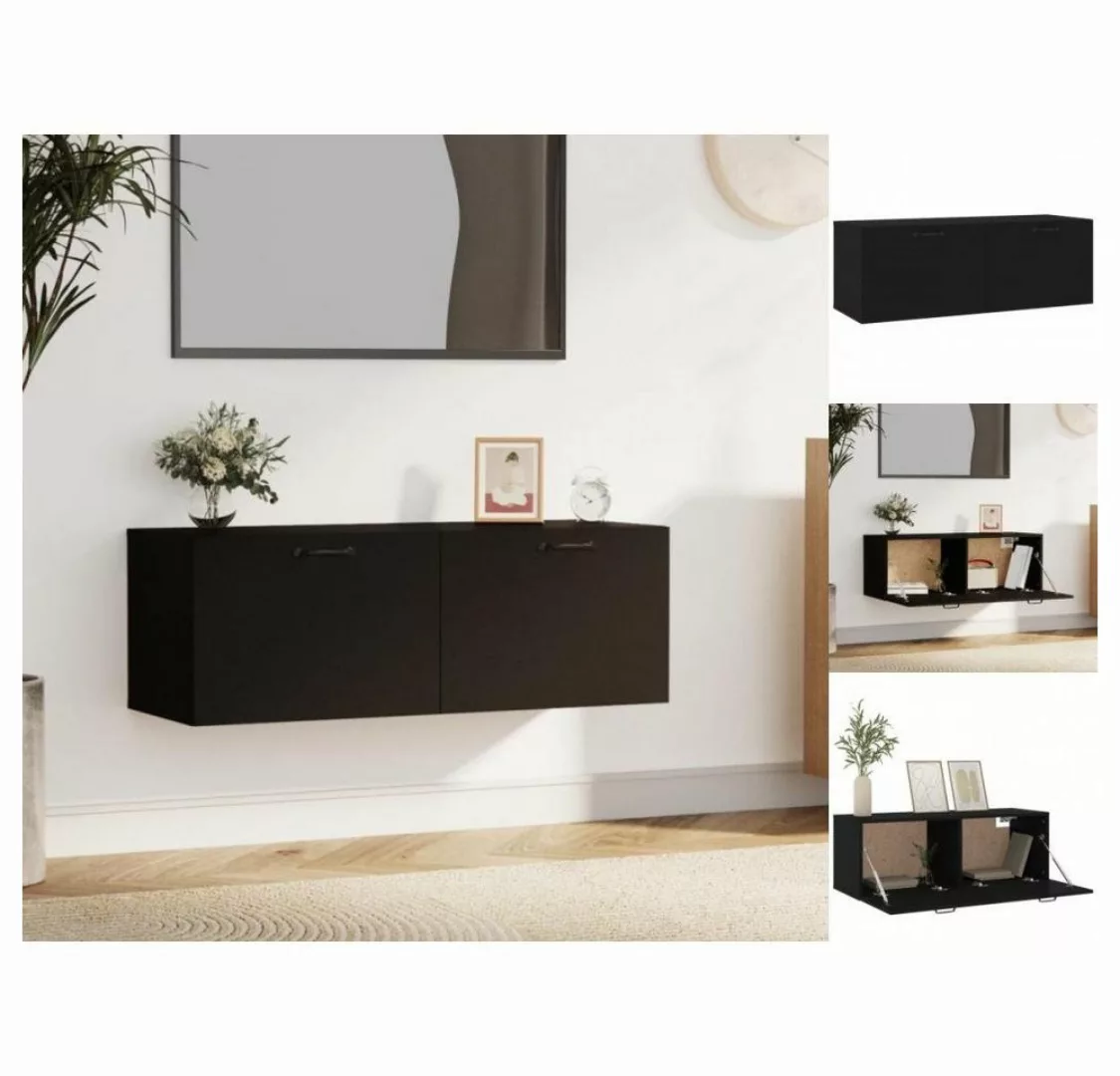 vidaXL Hängeschrank Hängeschrank Wandschrank Schwarz 100x36,5x35 cm Spanpla günstig online kaufen