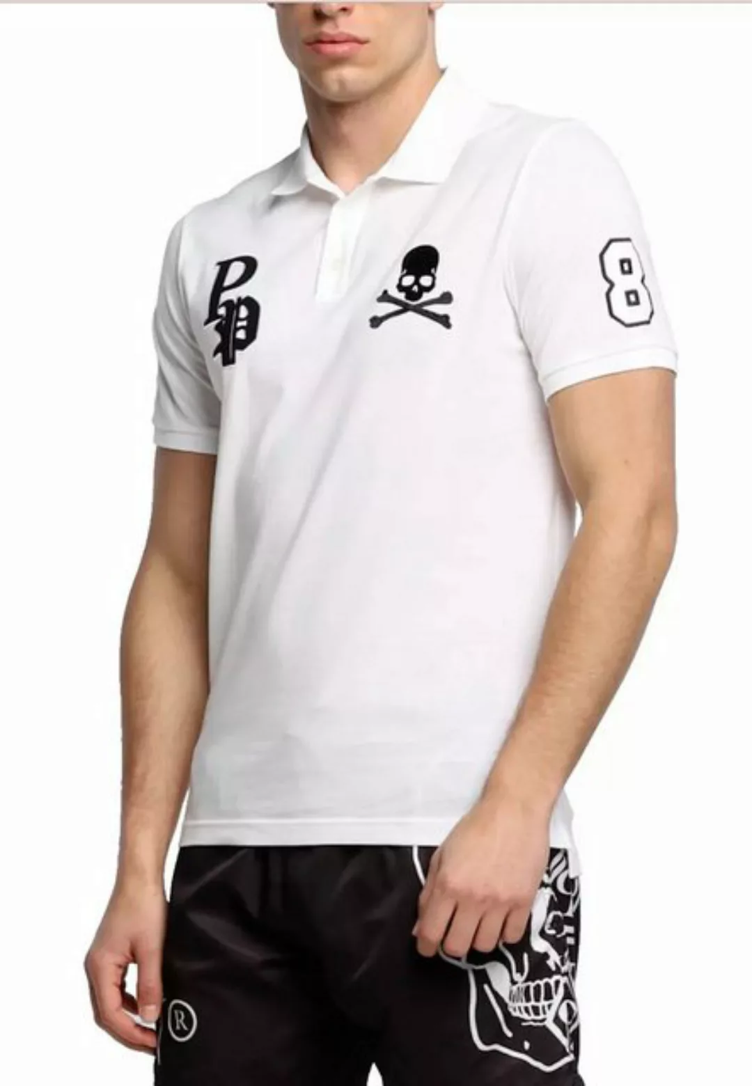 PHILIPP PLEIN Poloshirt SS Multi Skull Logo günstig online kaufen