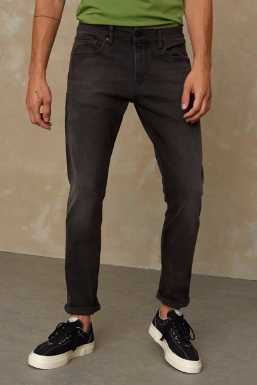 Slim-fit Jeans Aus Bio Baumwolle - Charles - Gorbi Black Faded günstig online kaufen