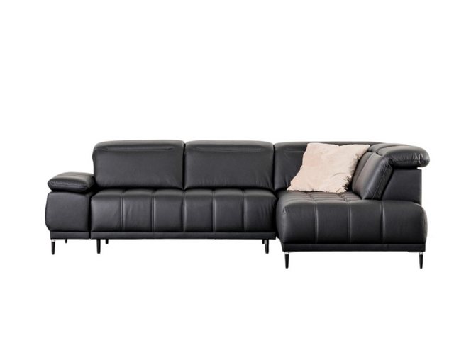 Xlmoebel Ecksofa Modernes Ecksofa mit Bettfunktion in Grau aus Leder und St günstig online kaufen