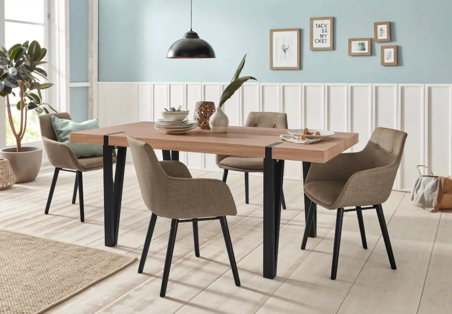 Home affaire Essgruppe »Sanchez und Bradford«, (Set, 5 tlg.), mit Tisch, Br günstig online kaufen