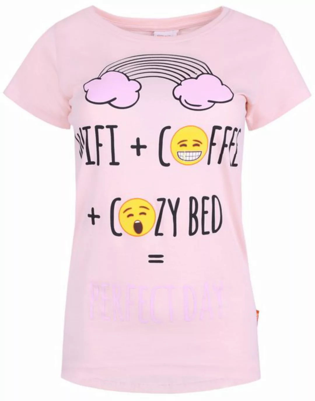 Sarcia.eu Kurzarmbluse Aprikosenfarbenes Nachthemd für Damen mit EMOJI XL günstig online kaufen