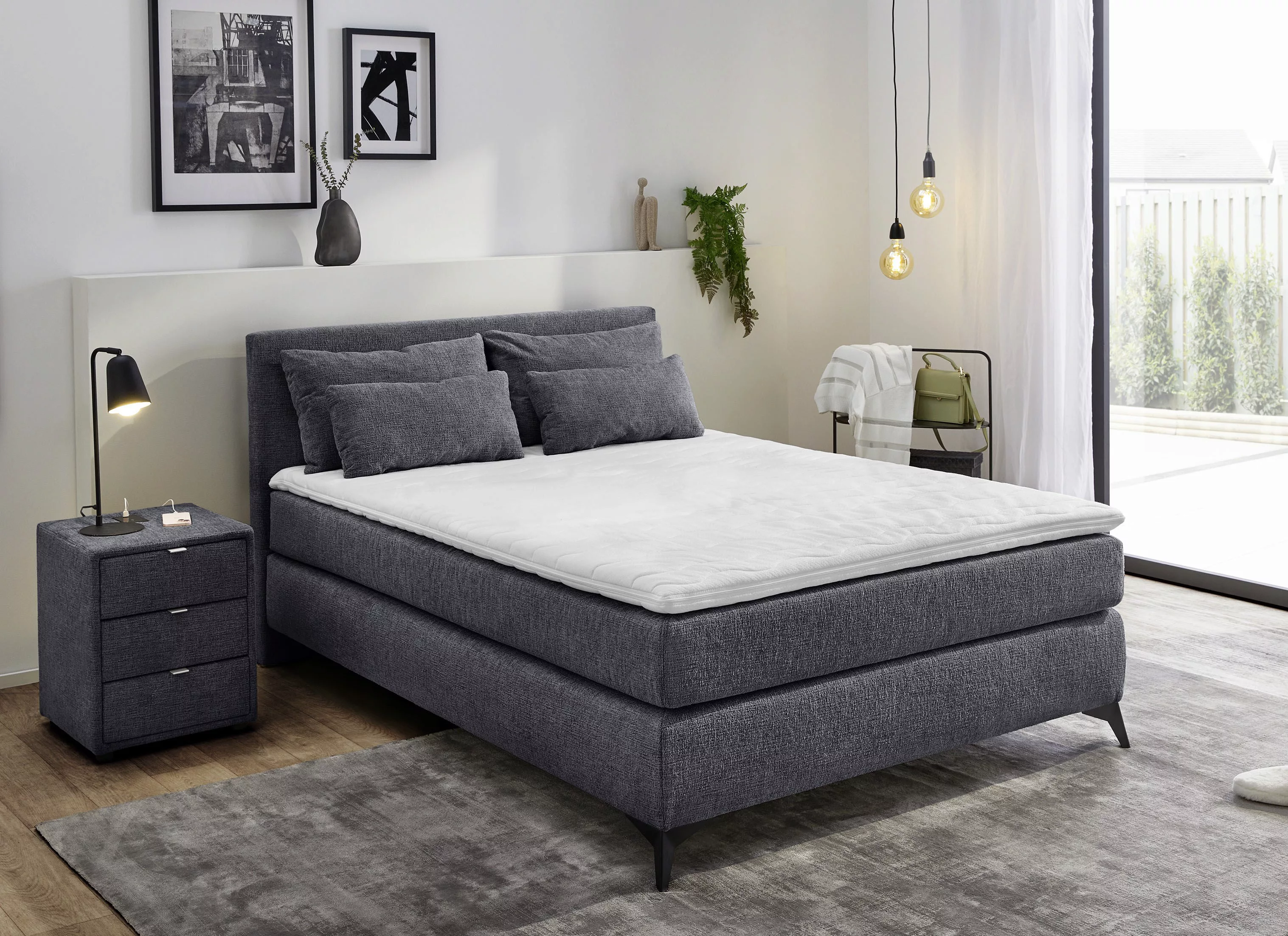 Jockenhöfer Gruppe Boxspringbett "Paulina, inkl. Topper und Kissen, Härtegr günstig online kaufen