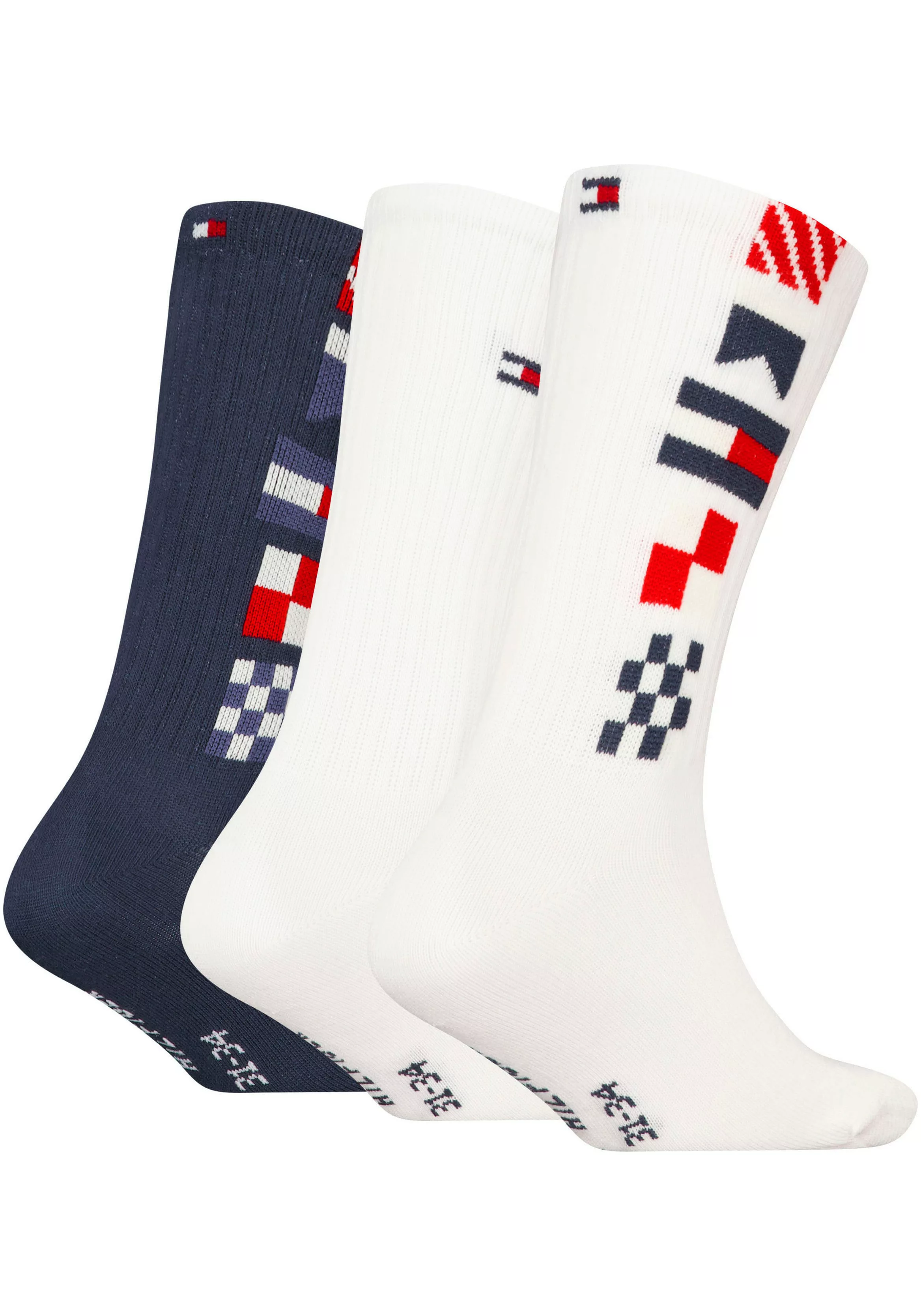 Tommy Hilfiger Socken, (3 Paar), mit auffälliger Musterung günstig online kaufen