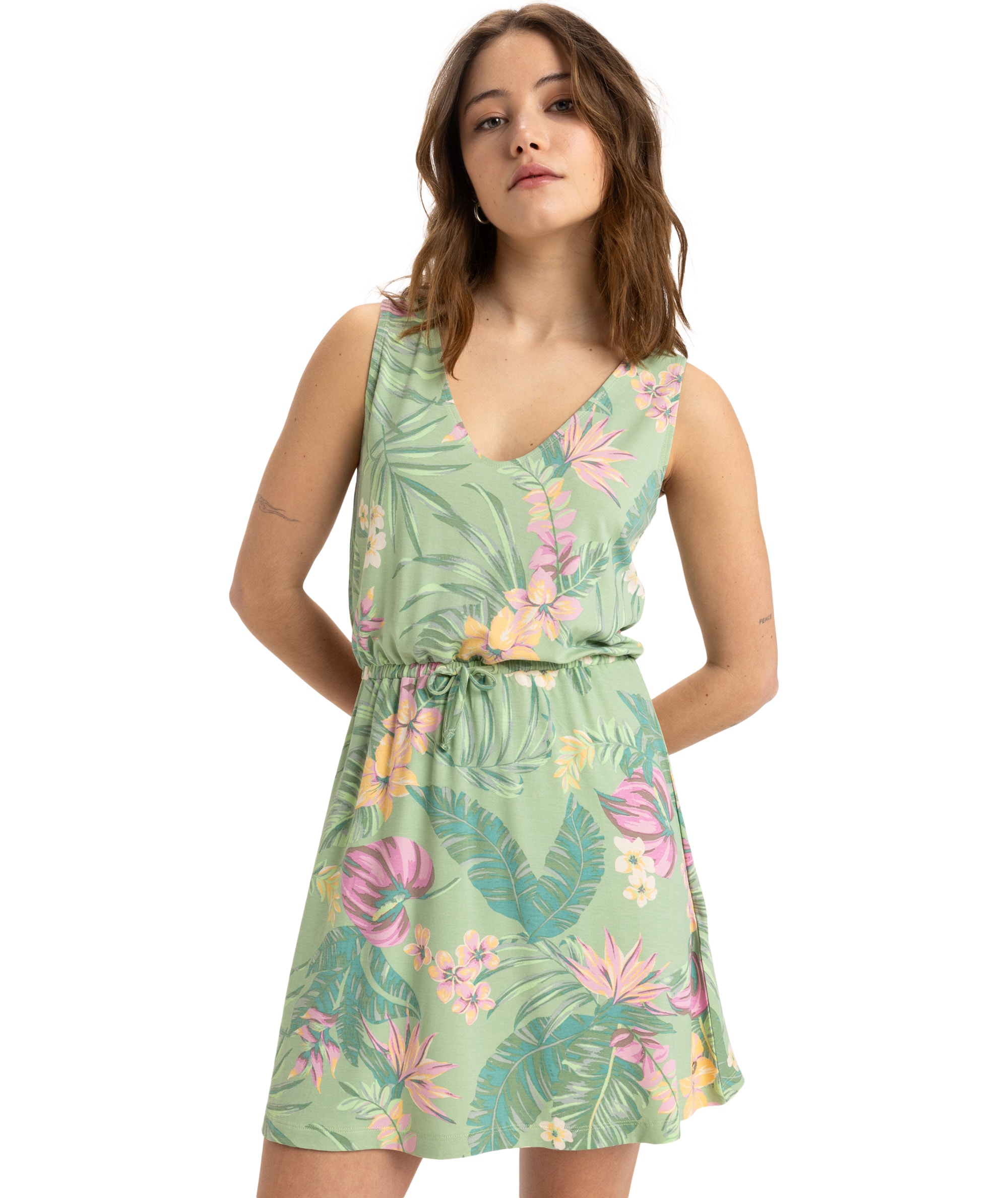Roxy Jerseykleid "LOW TIDES DRESHORT SLEEVE PRINTED" günstig online kaufen