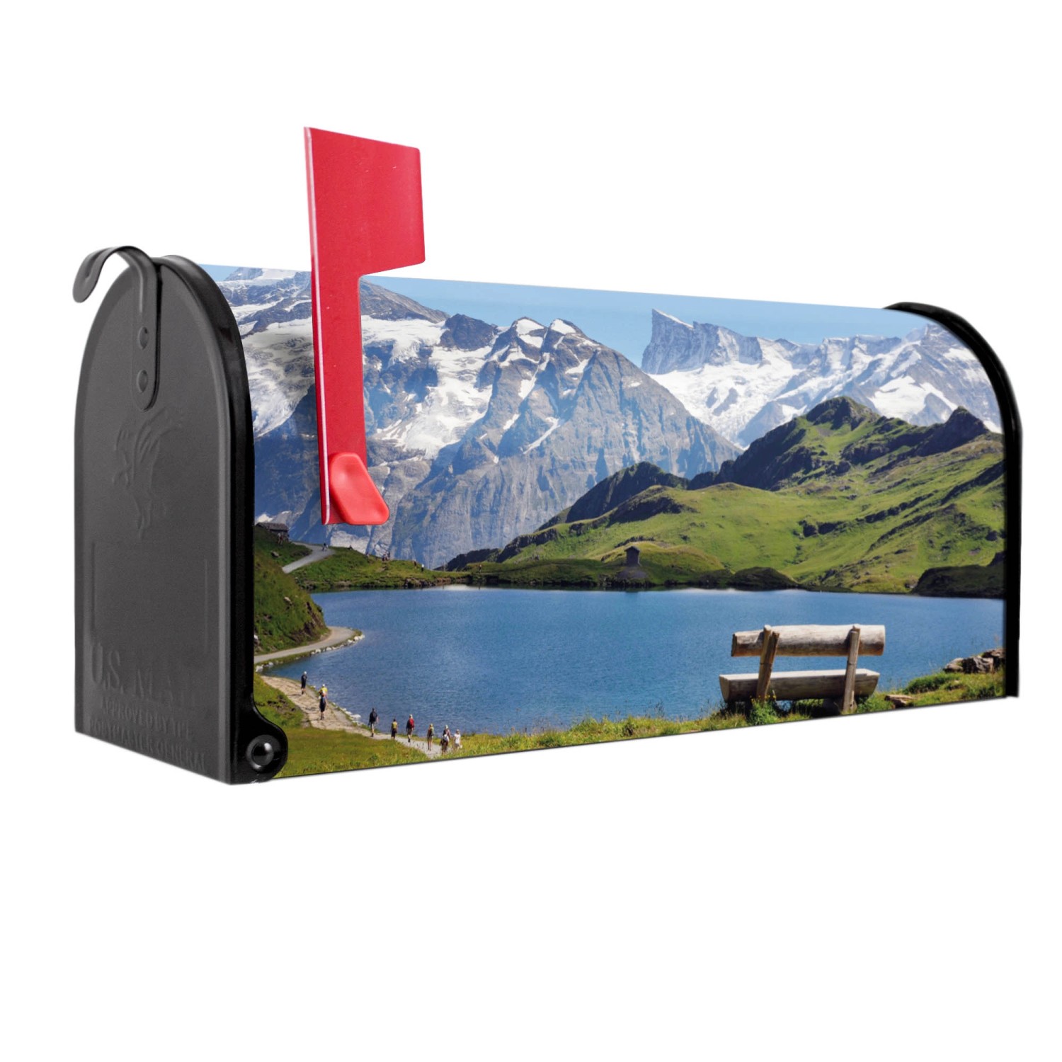 Banjado Amerikanischer Briefkasten Schwarz 48x22x16cm US Mailbox Letterbox günstig online kaufen