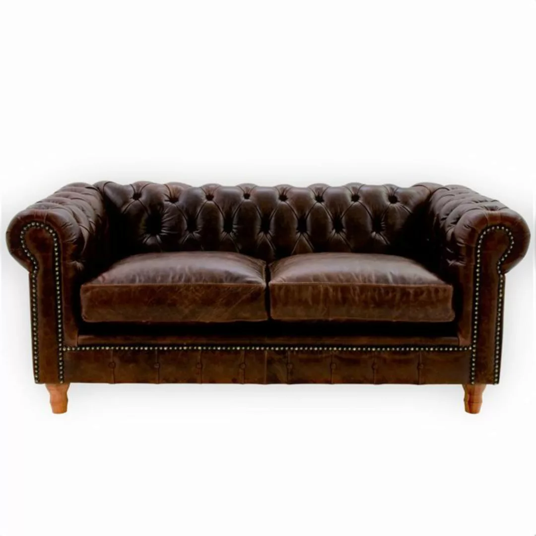 JVmoebel Sofa Design Leder Sofa Couch - Chesterfield Polster Dreisitzer, Ma günstig online kaufen