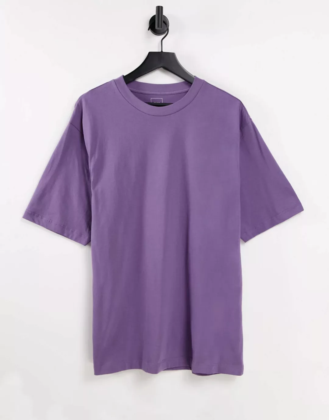 River Island – Oversize-T-Shirt in Violett günstig online kaufen