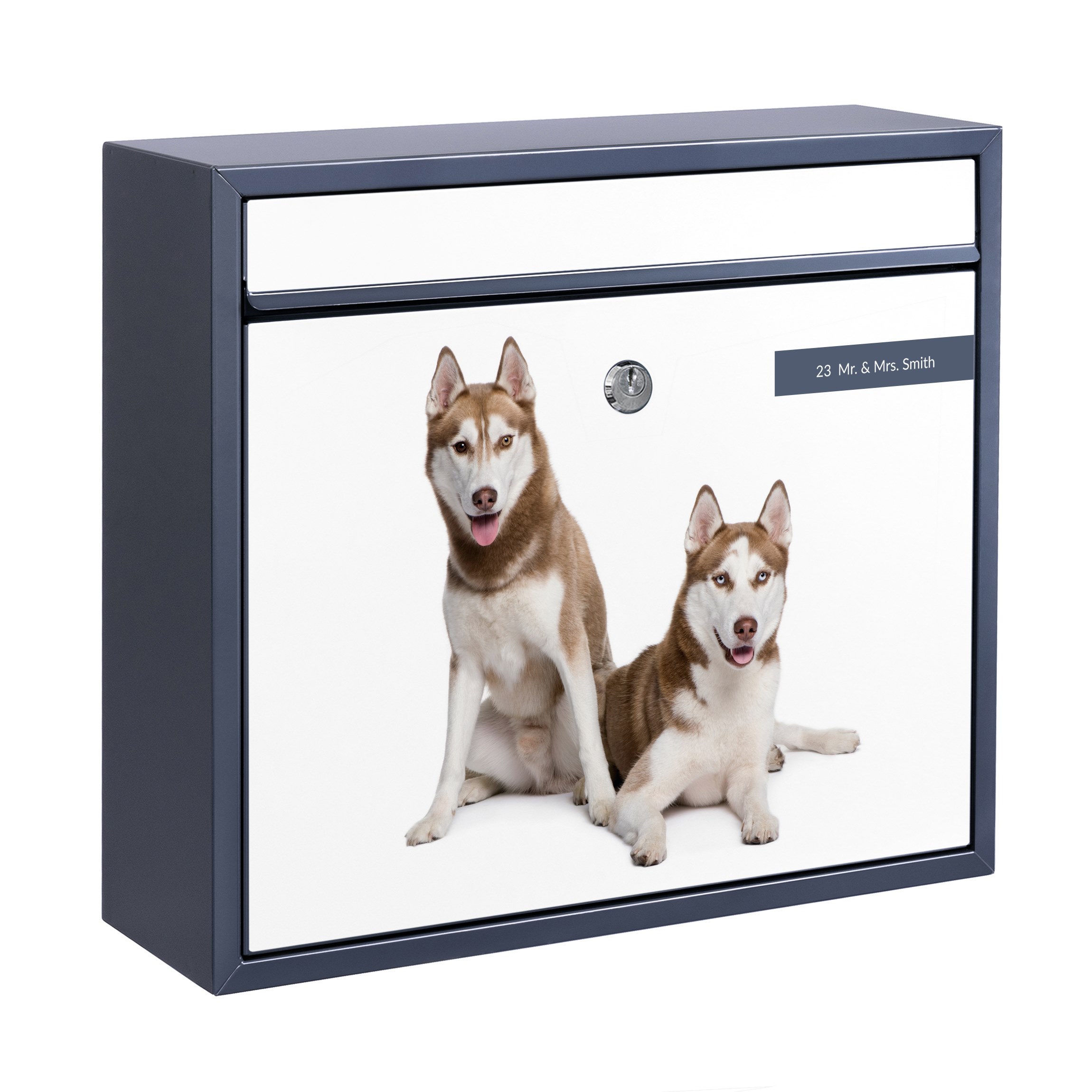 Briefkasten mit eigenem Text Husky Pair günstig online kaufen