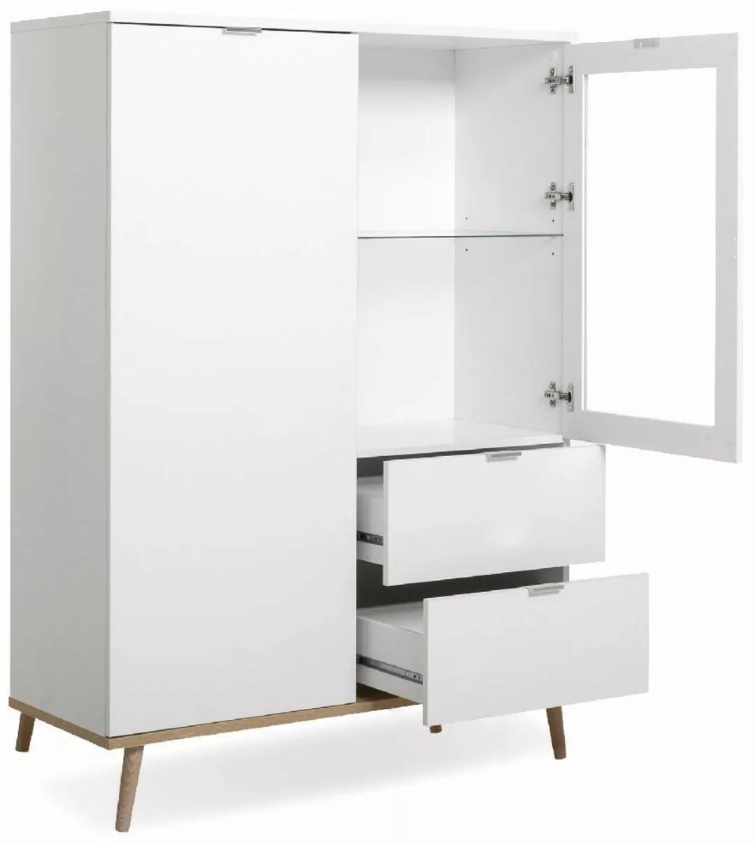 Finori Highboard, Weiß, Sonoma Eiche, Modern, günstig online kaufen
