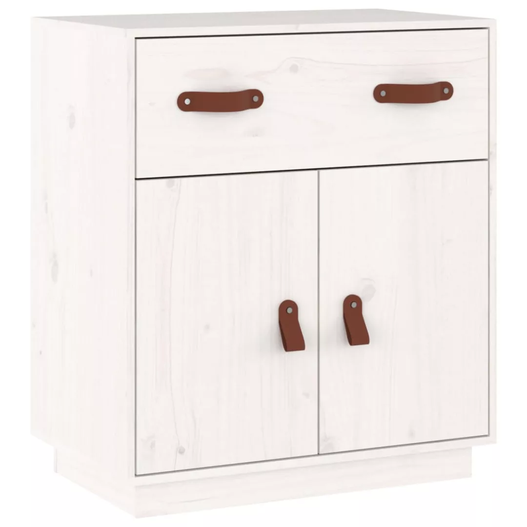 Vidaxl Sideboard Weiß 65,5x40x75 Cm Massivholz Kiefer günstig online kaufen