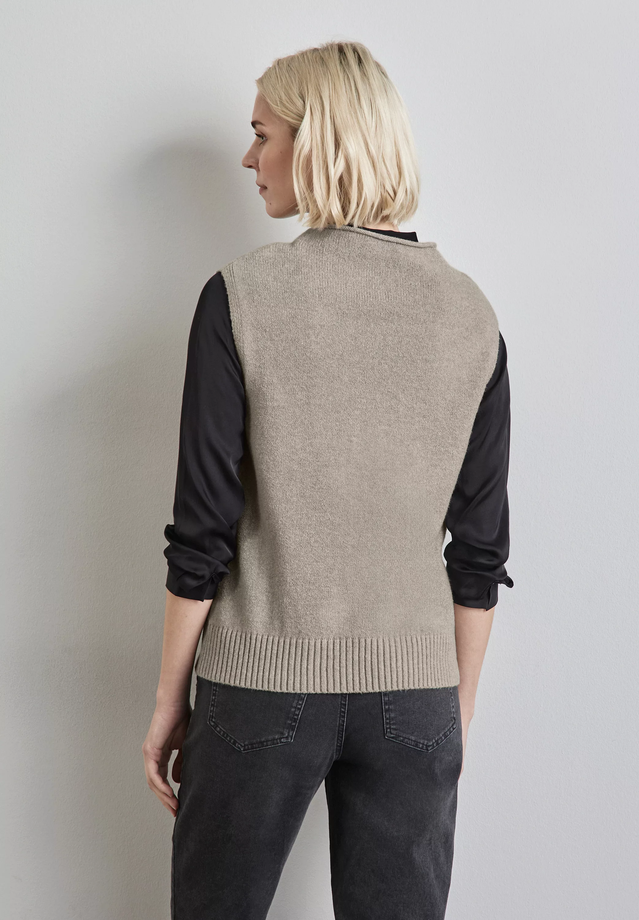 STREET ONE Kurzarmpullover, mit Stehkragen günstig online kaufen