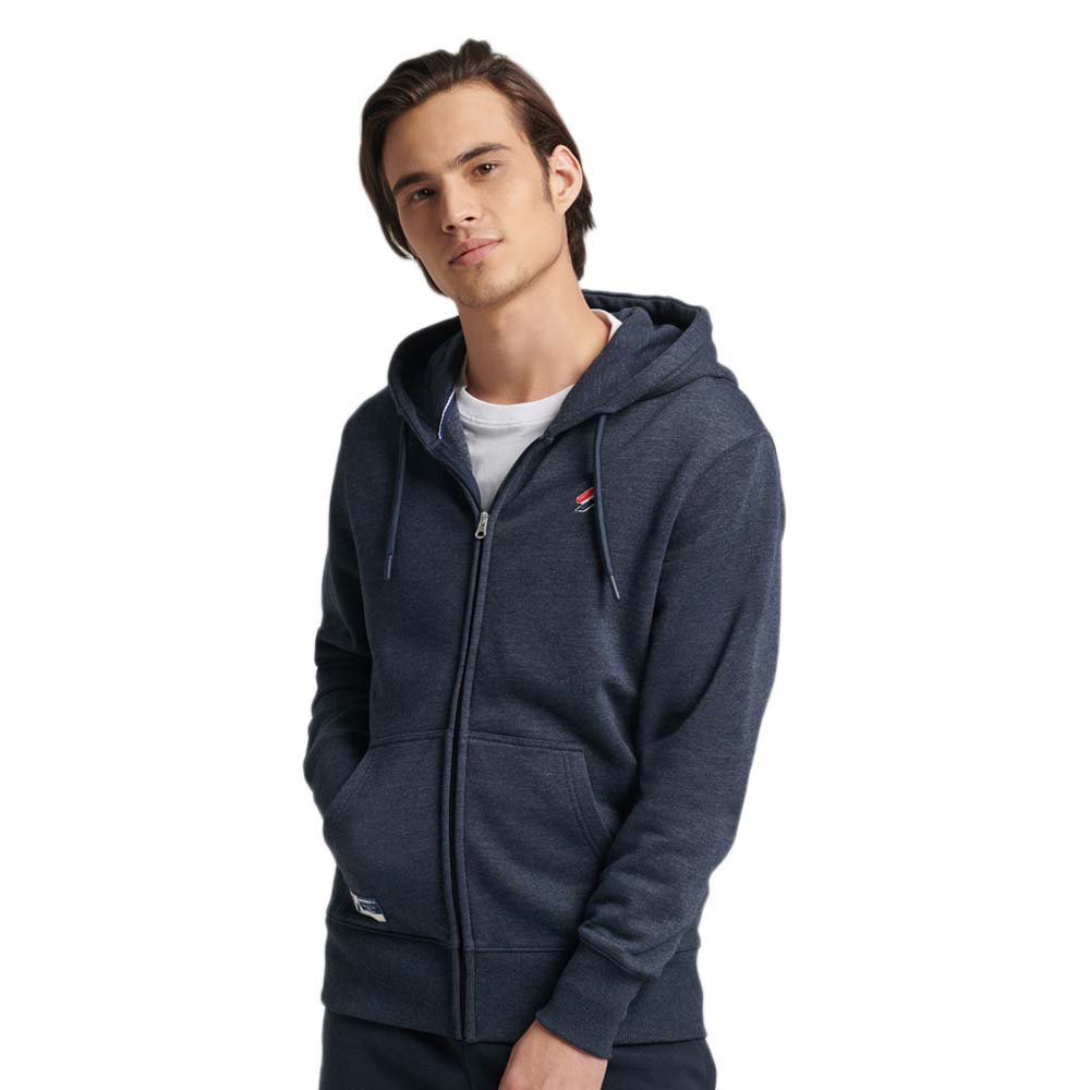 Superdry Code Essential Sweatshirt Mit Reißverschluss L Deep Navy Marl günstig online kaufen