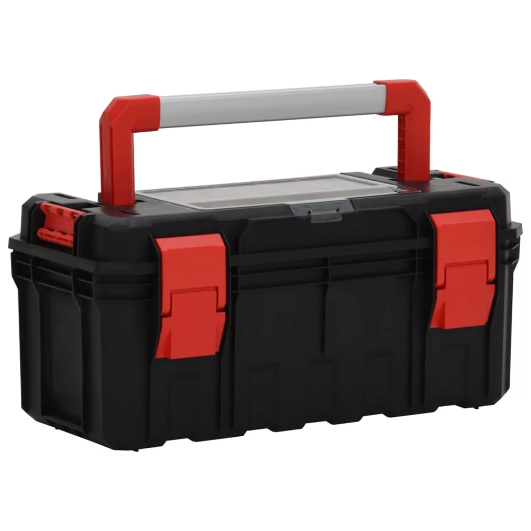 Vidaxl Werkzeugkoffer Schwarz Und Rot 55x28x26,5 Cm günstig online kaufen