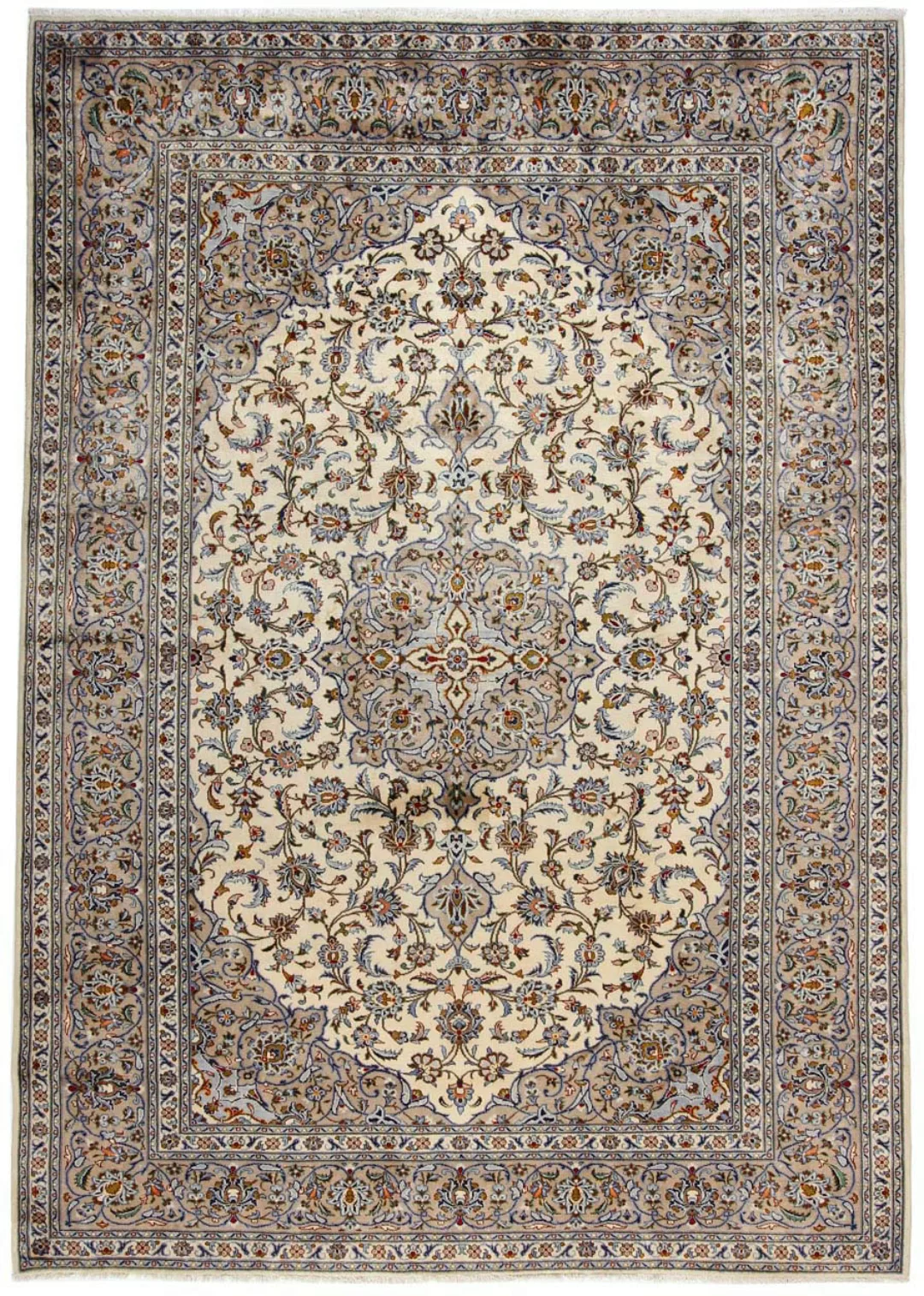 morgenland Wollteppich »Keshan Medaillon Beige 363 x 239 cm«, rechteckig günstig online kaufen