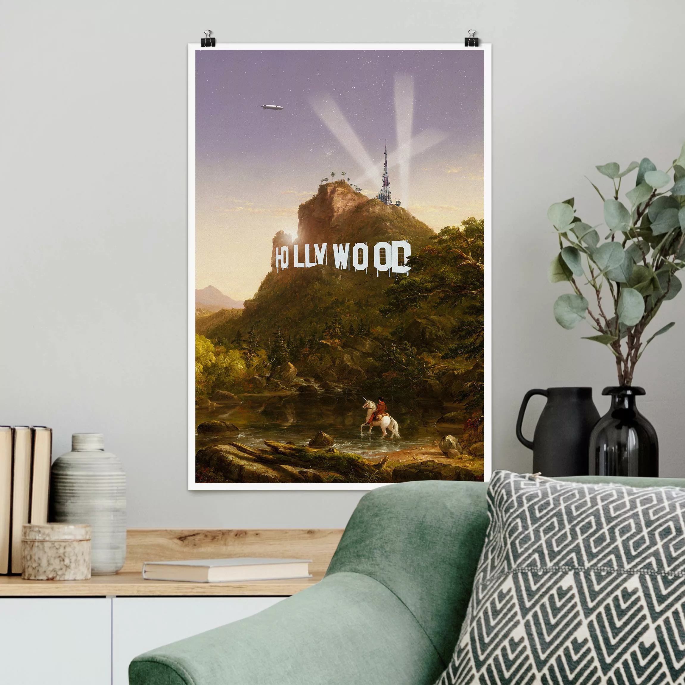 Poster Kunstdruck - Hochformat Gemälde Hollywood günstig online kaufen