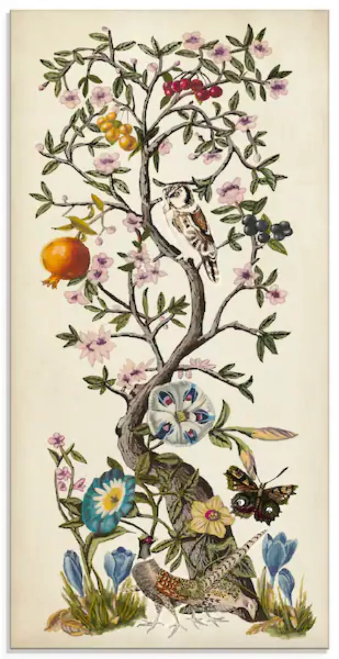 Artland Glasbild »Chinoiserie Natur I«, Pflanzen, (1 St.), in verschiedenen günstig online kaufen