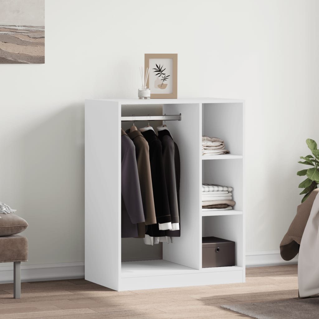 vidaXL Kleiderständer Kleiderschrank Weiß 77x48x102 cm günstig online kaufen