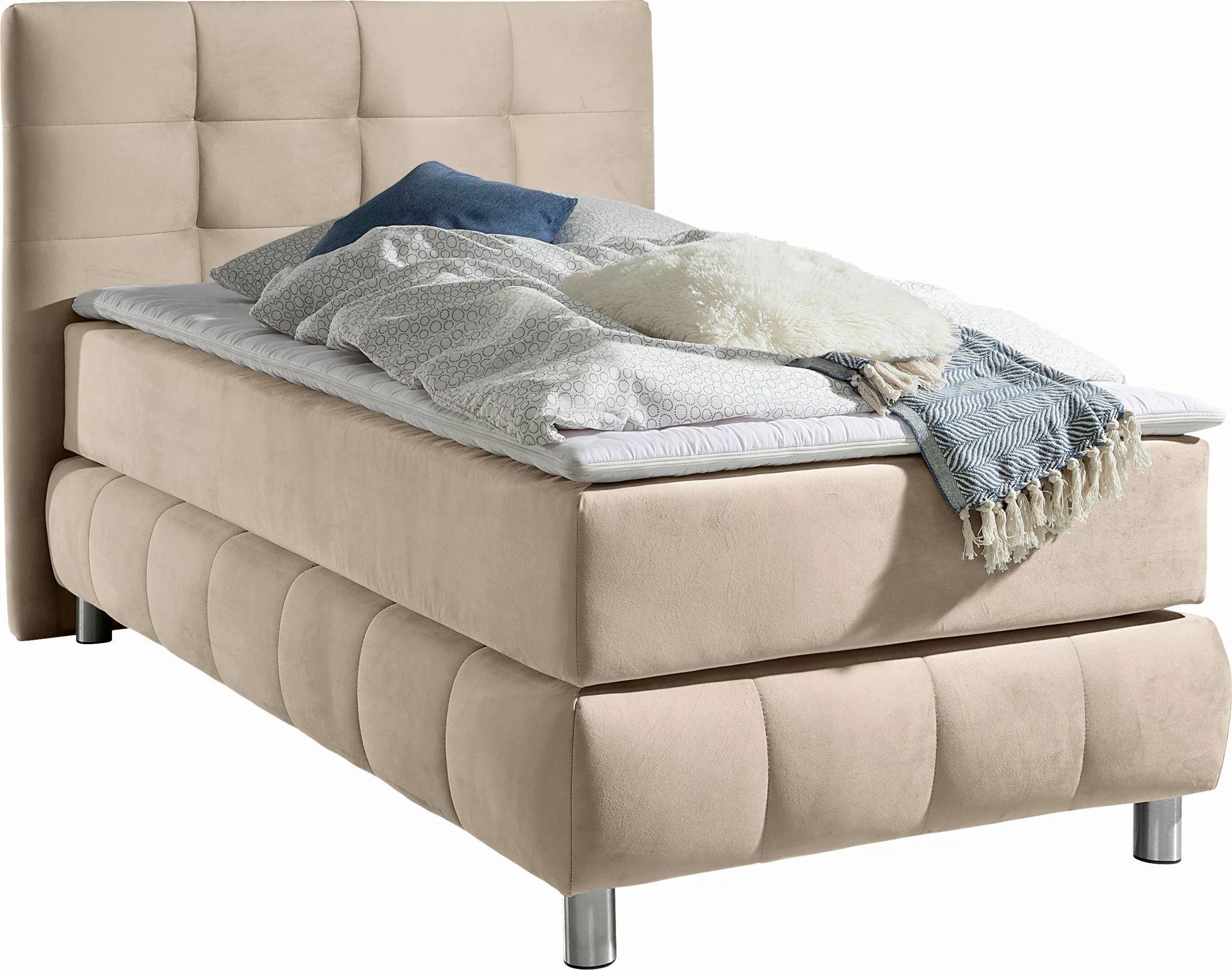 andas Boxspringbett "Salo", incl. Topper, 6 Breiten, 2 Härtegrade, TFK auch günstig online kaufen