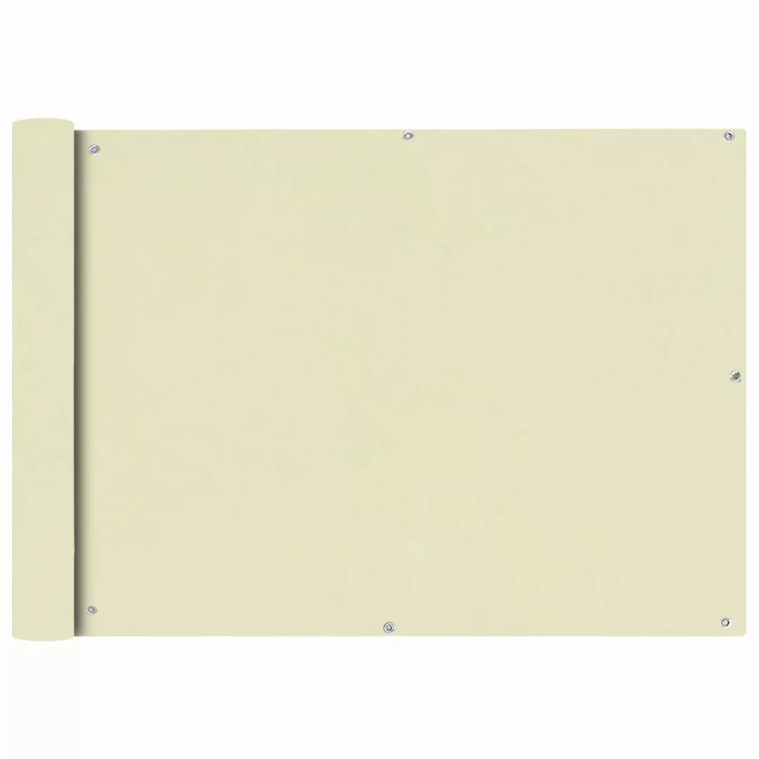 Balkonsichtschutz Oxfordgewebe 75x600 Cm Creme günstig online kaufen