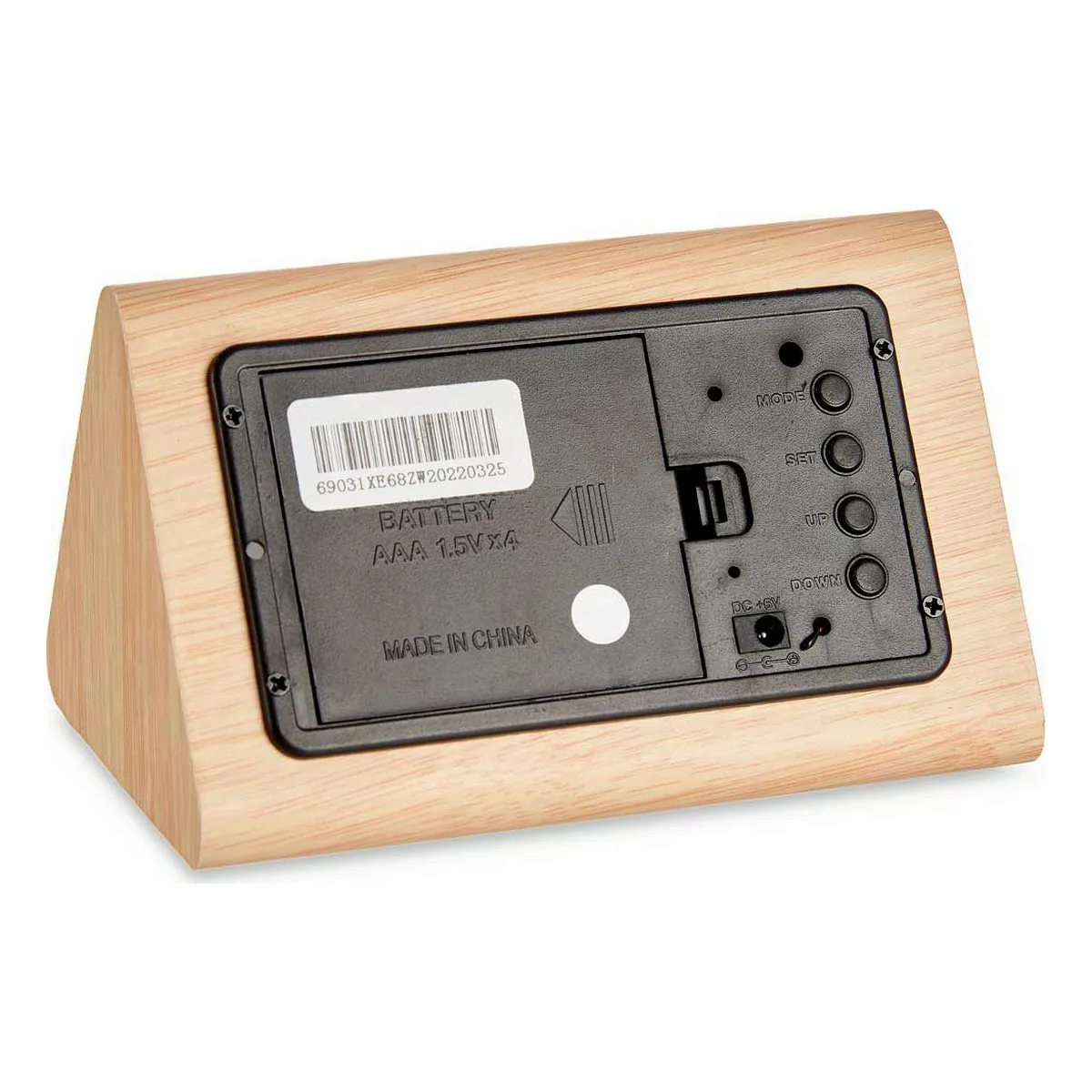 Digitale Desktop-uhr Braun Pvc Holz Mdf (11,7 X 7,5 X 8 Cm) günstig online kaufen