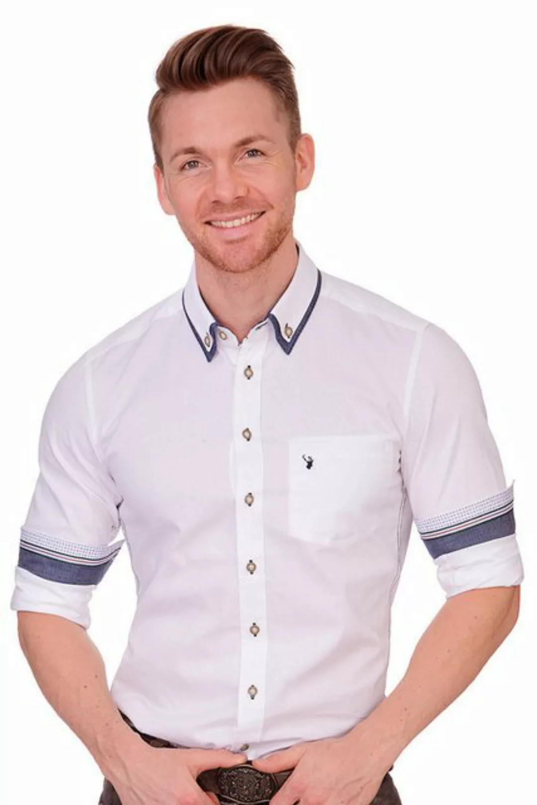 Spieth & Wensky Trachtenhemd Trachtenhemd - STUART - weiß/blau günstig online kaufen