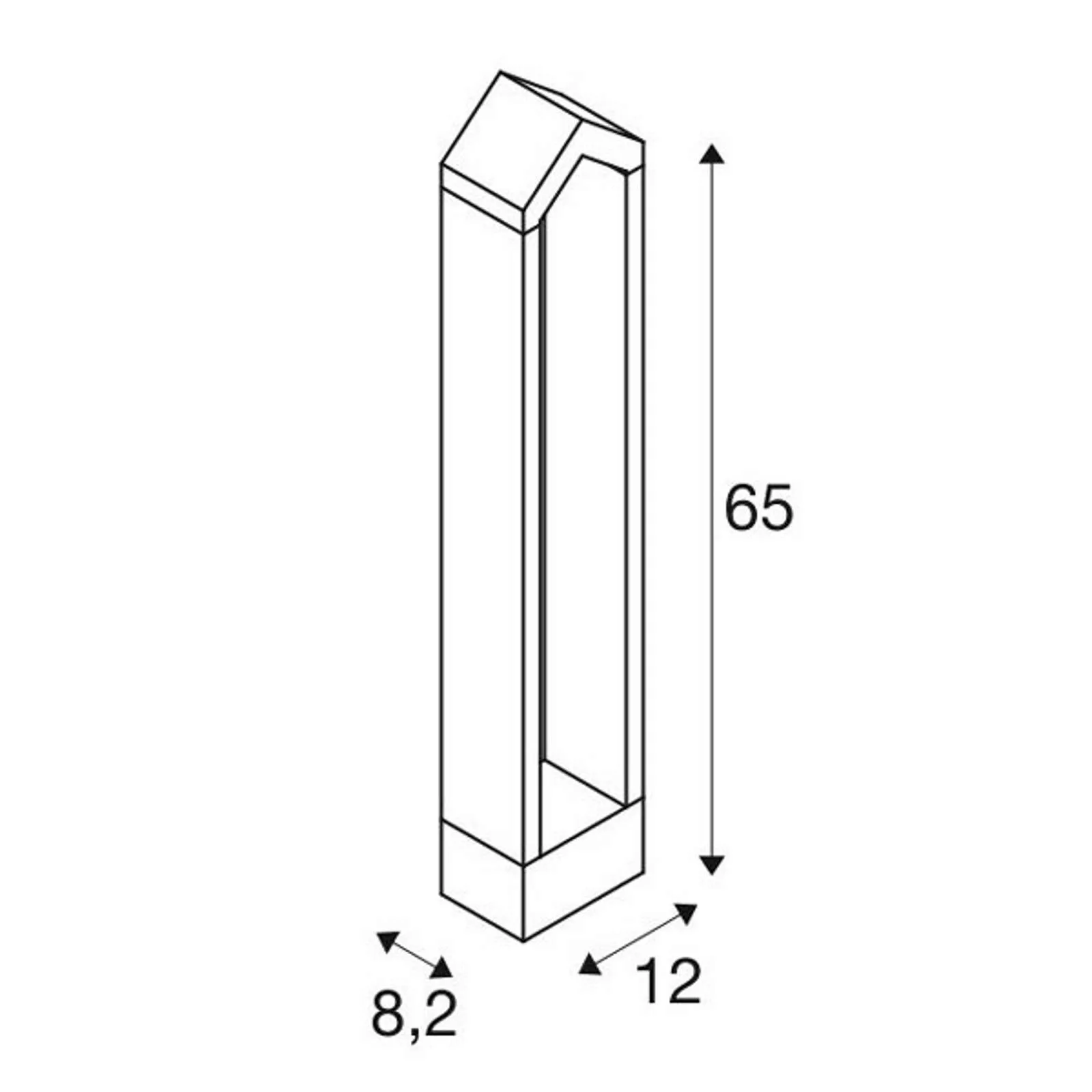 LED Stehleuchte Rascali Pole in Anthrazit 8W 360lm IP65 650mm günstig online kaufen