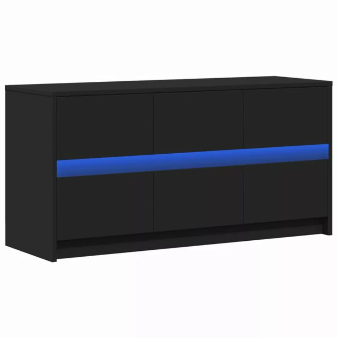 vidaXL TV-Schrank TV-Schrank mit LED-Beleuchtung Schwarz 100x34x50 cm (1-St günstig online kaufen