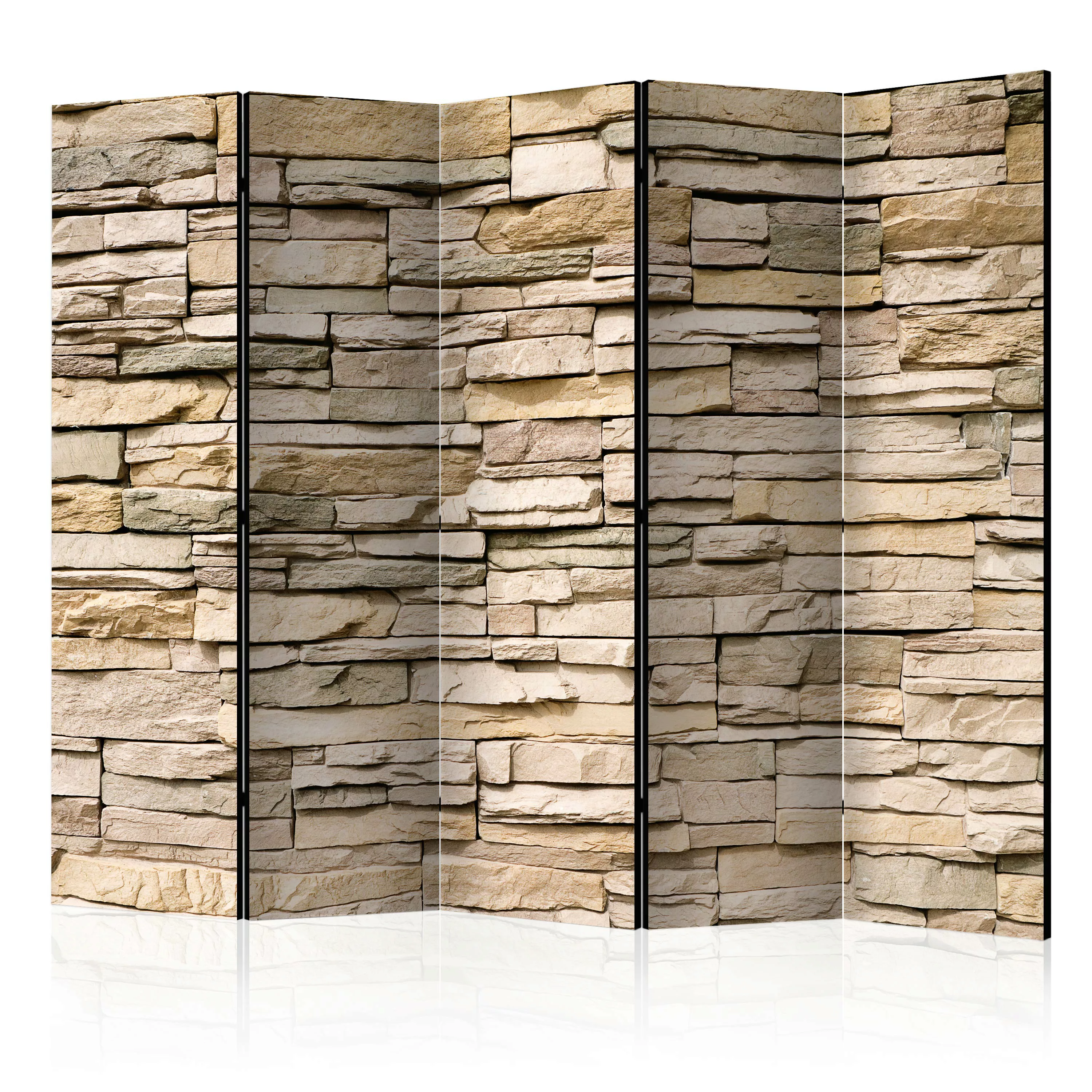 5-teiliges Paravent - Decorative Stone Ii [room Dividers] günstig online kaufen