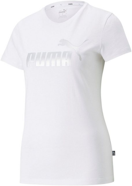 PUMA T-Shirt "ESS+ METALLIC LOGO TEE" günstig online kaufen