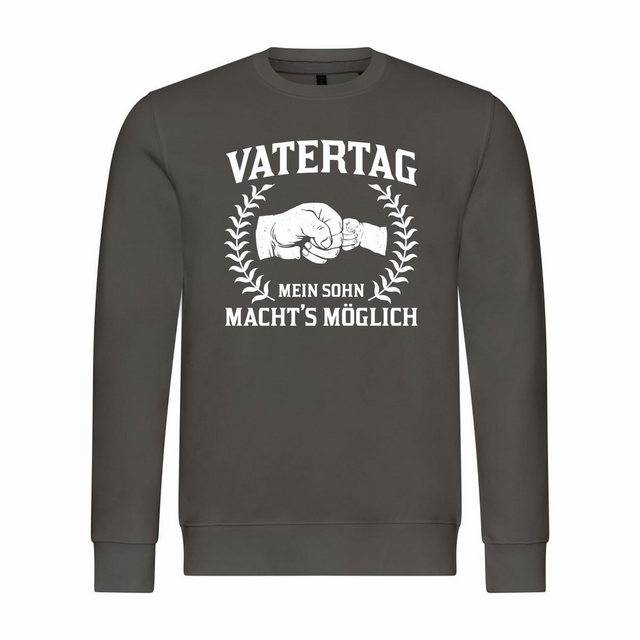 deinshirt Rundhalspullover Herren Pullover Vatertag mein Sohn machts möglic günstig online kaufen