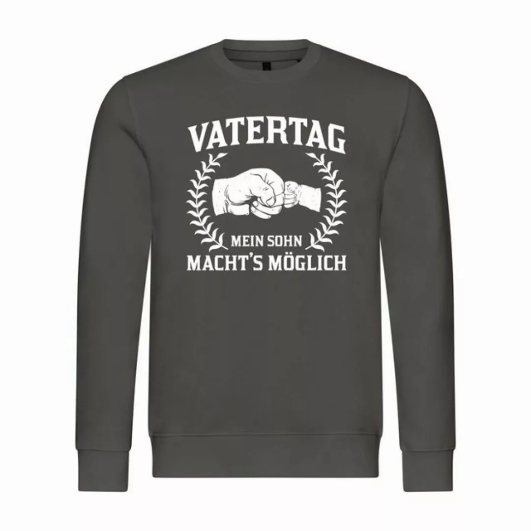 deinshirt Rundhalspullover Herren Pullover Vatertag mein Sohn machts möglic günstig online kaufen