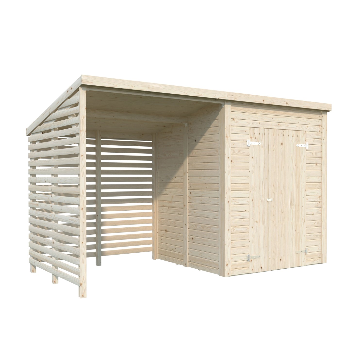 Palmako Gerätehaus Leif Naturbelassen 373 cm x 169 cm günstig online kaufen