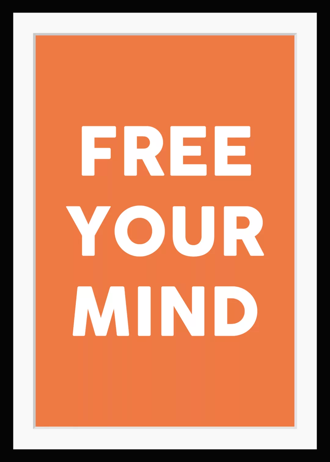 queence Bild »FREE YOUR MIND«, Sprüche & Texte-Motivationsbilder-Schriftzug günstig online kaufen