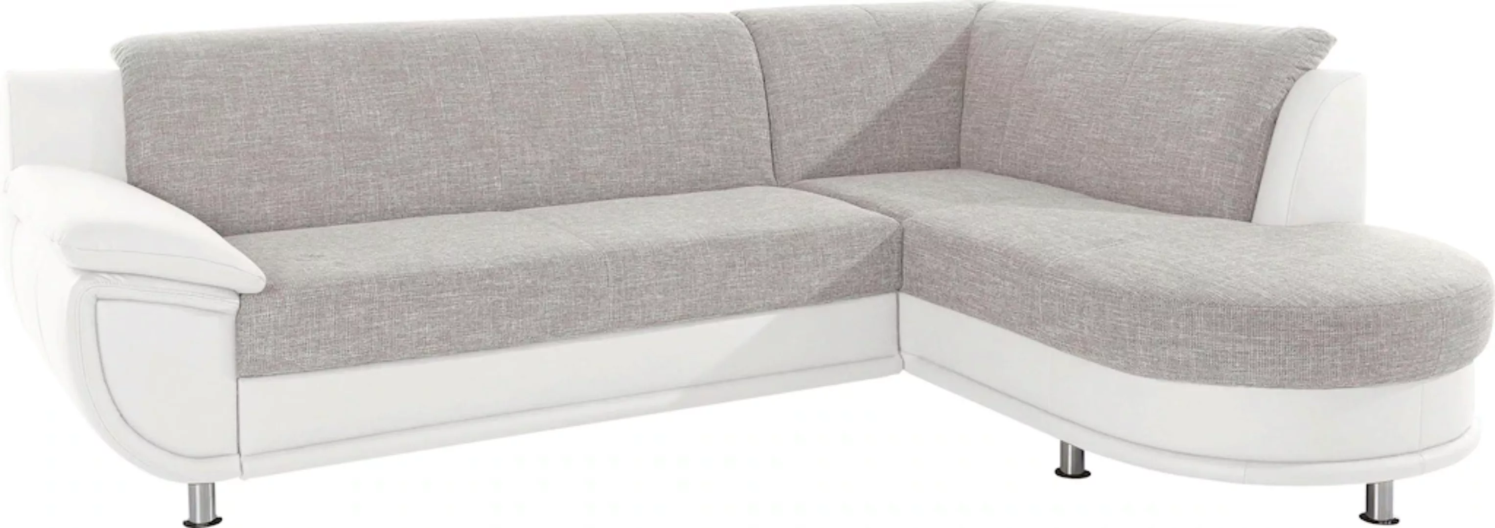 TRENDMANUFAKTUR Ecksofa "Rondo 3, zeitlos und bequem, Materialmix, breite A günstig online kaufen