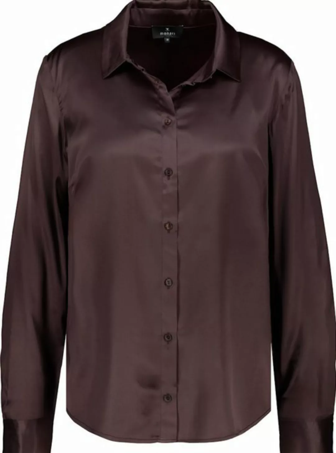 Monari Blusenshirt Satin-Bluse espresso günstig online kaufen