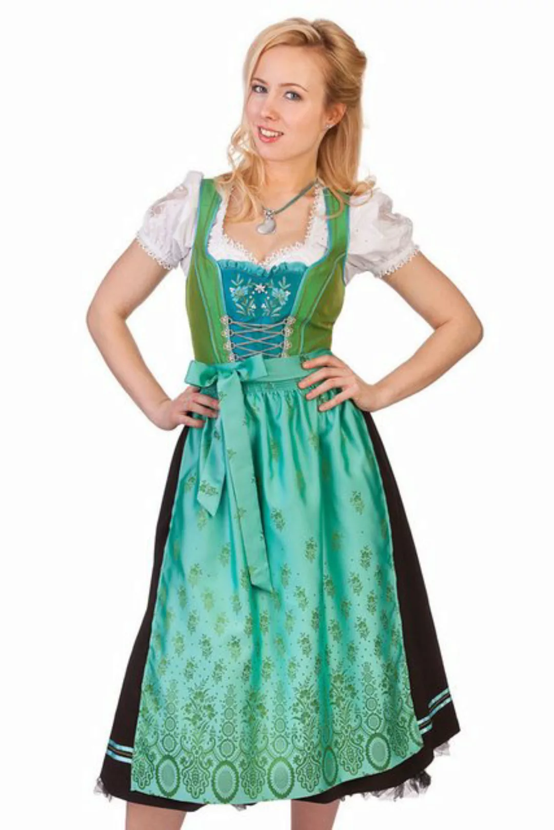 Spieth & Wensky Dirndl Midi Dirndl 2tlg. - PARADIES/MIDI - aqua günstig online kaufen